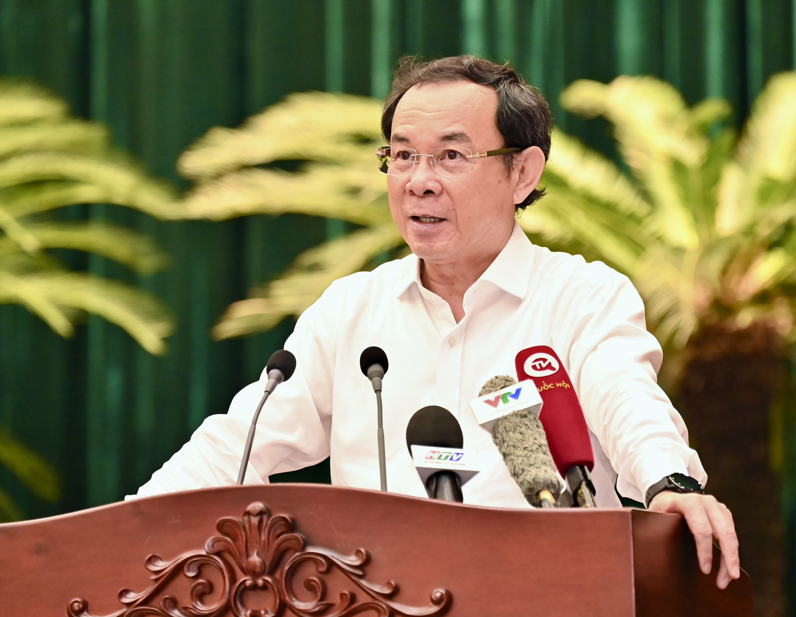 Bí thư Thành ủy TP. Hồ Chí Minh Nguyễn Văn Nên phát biểu khai mạc (Ảnh: Việt Dũng).